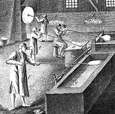 image of glassblowers