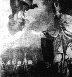 Painting of patron saint of glassmakers