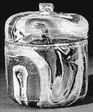 image of a gold-band glass box